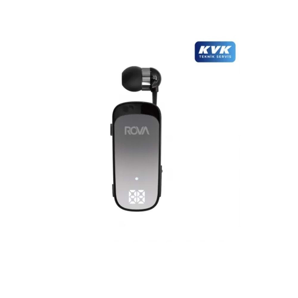 Rova RV-BKG505 Makaralı Kablolu Dijital Göstergeli Bluetooth Kulaklık BT5.4 - Siyah