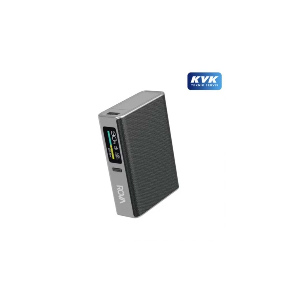 Rova PWS620 PD 22.5w Hızlı Şarj Dijital Göstergeli Mini Boy Powerbank - 10000 mAh