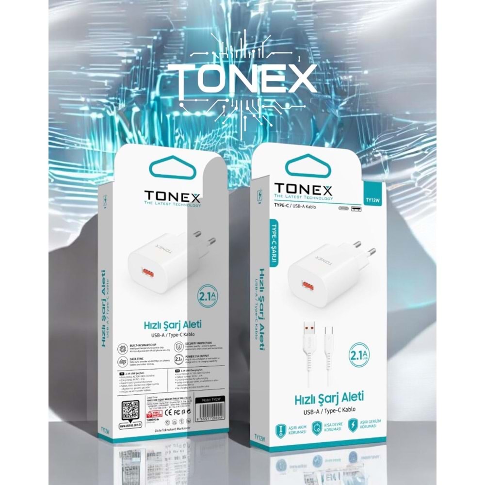 Tonex TY12W 2.1A 10W Type-C Şarj cihazı