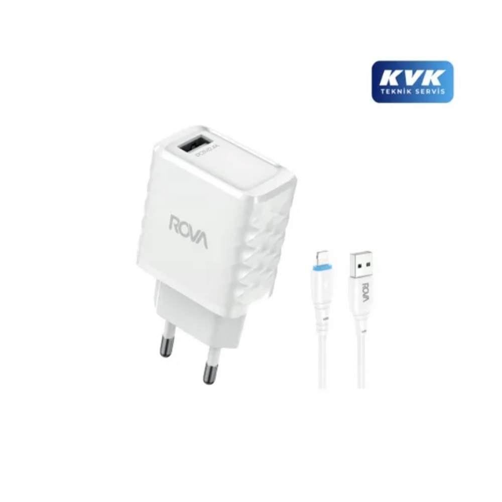 Rova SB114L PD20W USB Giriş 2.4A İphone Kablolu Şarj Başlığı 12W