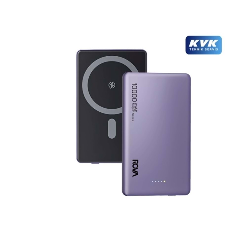 Rova PWS618 Ultra Slim 10.000mAh Magsafe 20w Hızlı Powerbank - Mor