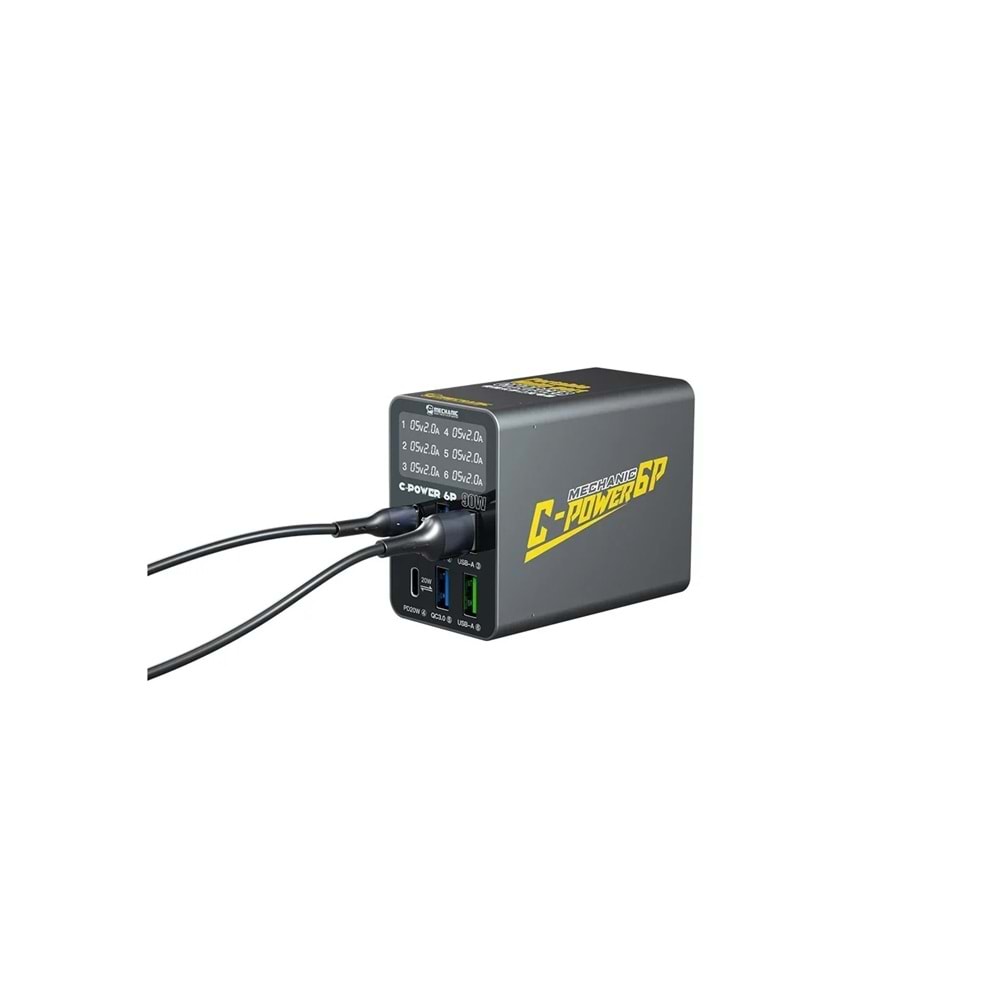 Mechanic C-Power 6S 4 Port Usb 2 Port Type-C Çoklu ŞArj 50w