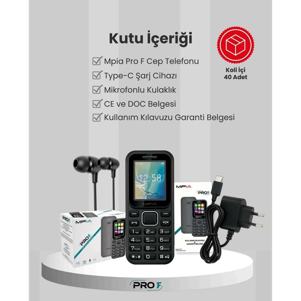 MPİA Pro Tuşlu Öğrenci ve Asker Cep Telefonu ( 2 Yıl Garantili )