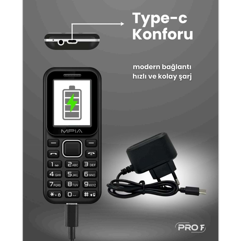 MPİA Pro Tuşlu Öğrenci ve Asker Cep Telefonu ( 2 Yıl Garantili )