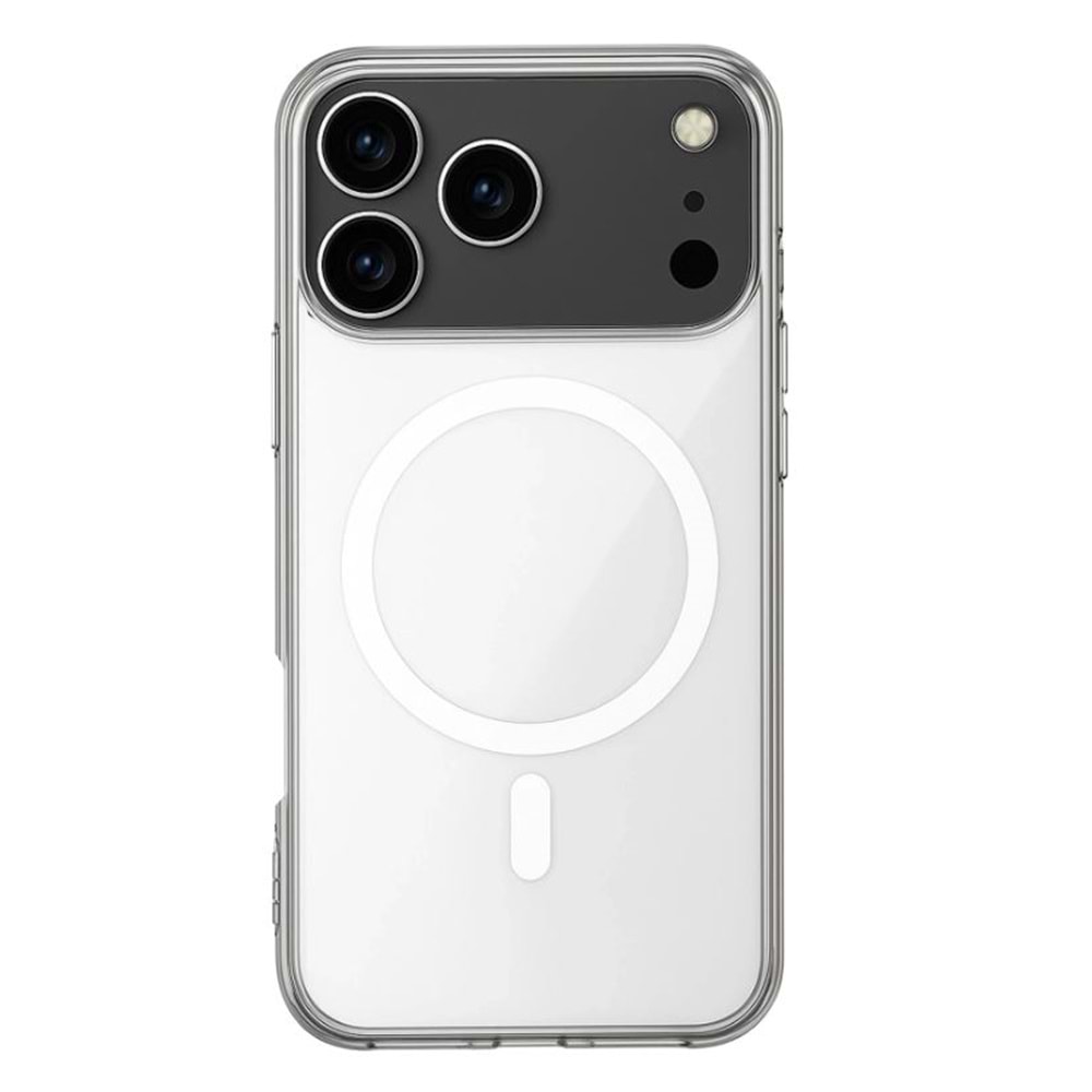 Newface iPhone 17 Pro Kılıf Magneticsafe Şeffaf Silikon - Şeffaf