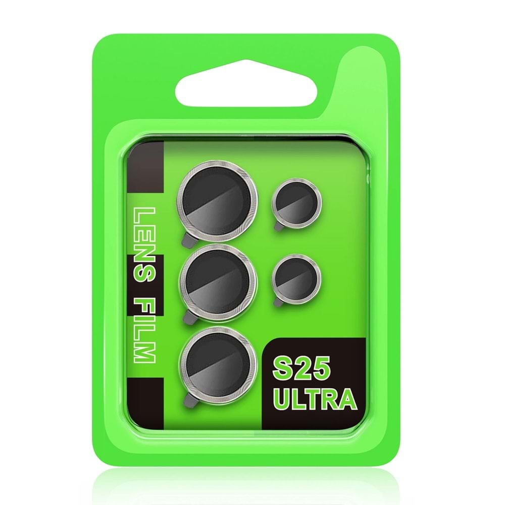 Newface Samsung Galaxy S25 Ultra Raze Metal Kamera Lens - Gümüş