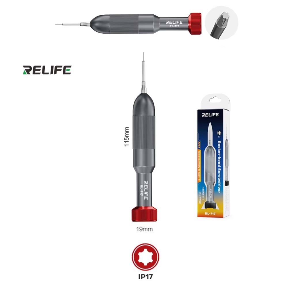 Relife RL-711 İPH17 Profosyonel İphone 17 Seri Tekli Montaj Tornavida