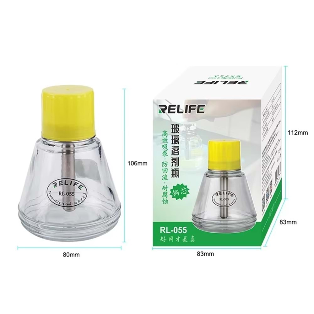 Relife Rl-055 Alcol/Tiner Cam Şişe 150ml