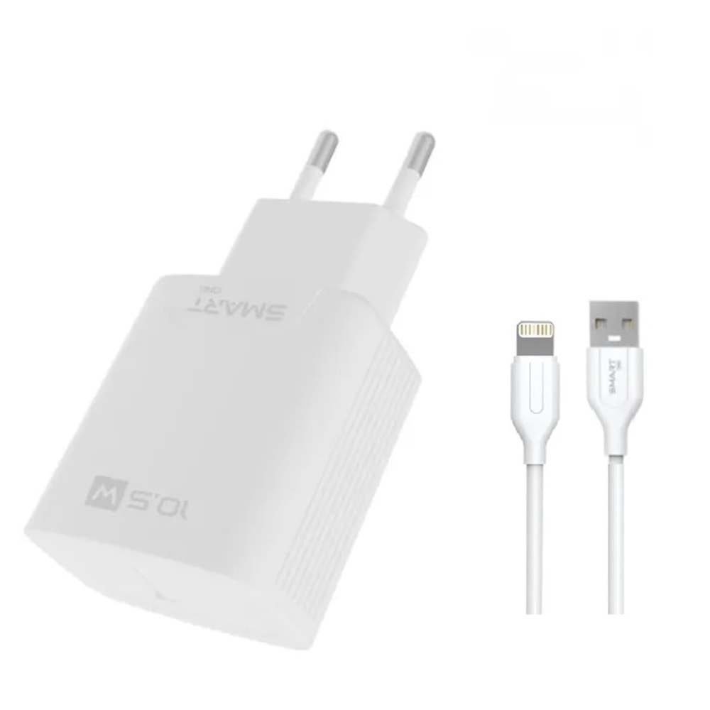 Smart One CH903L 18W Şarj Aleti Usb to Lightning Şarj Aleti Set - Beyaz