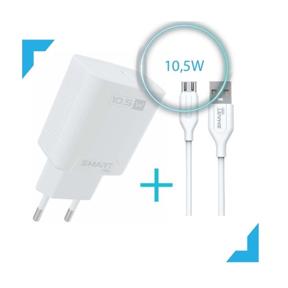 SMARTONE CH-901M 10.5W 2.1A Micro Şarj Aleti Set - Beyaz