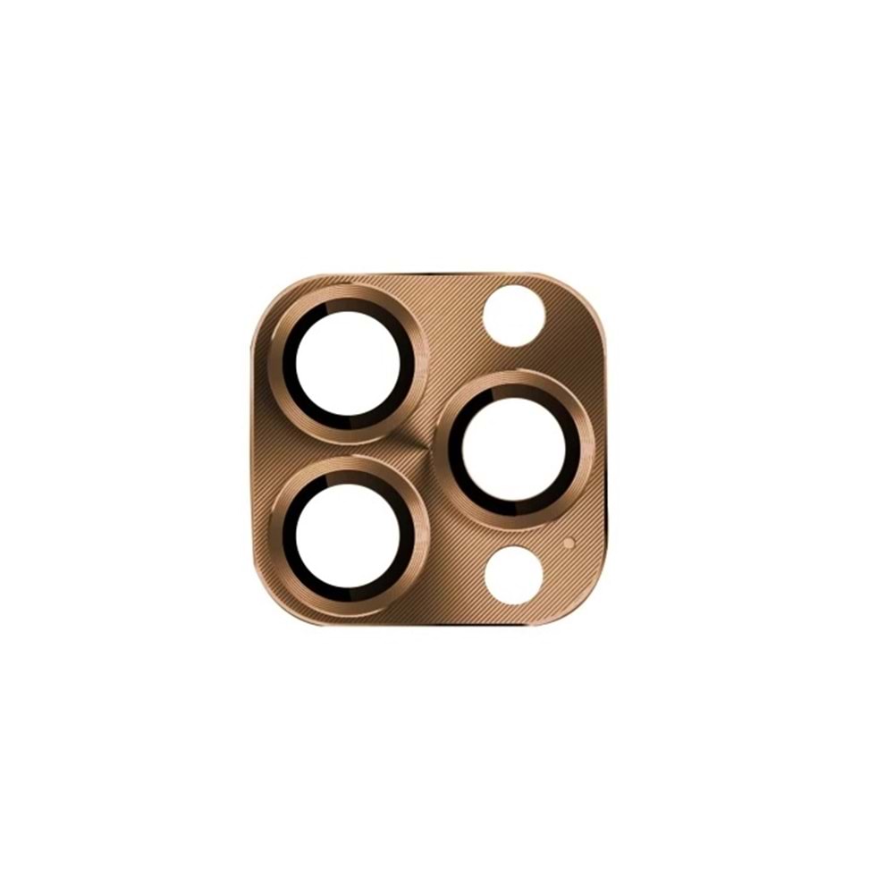 Newface iPhone 16 Pro / 16 Pro Max Pers Alüminyum Kamera Lens - Desert