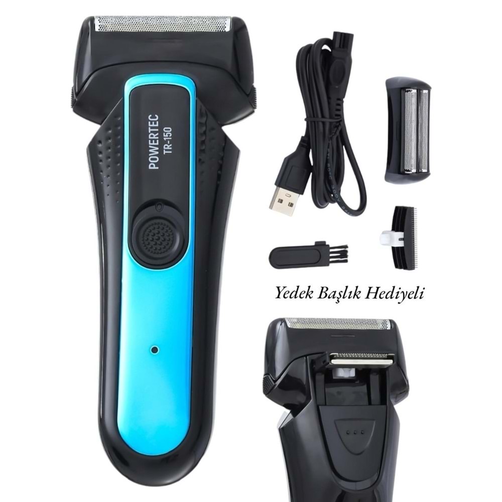 Powertec TR-150 Profesyonel Şarjlı Günlük Sakal Tıraş Makinesi
