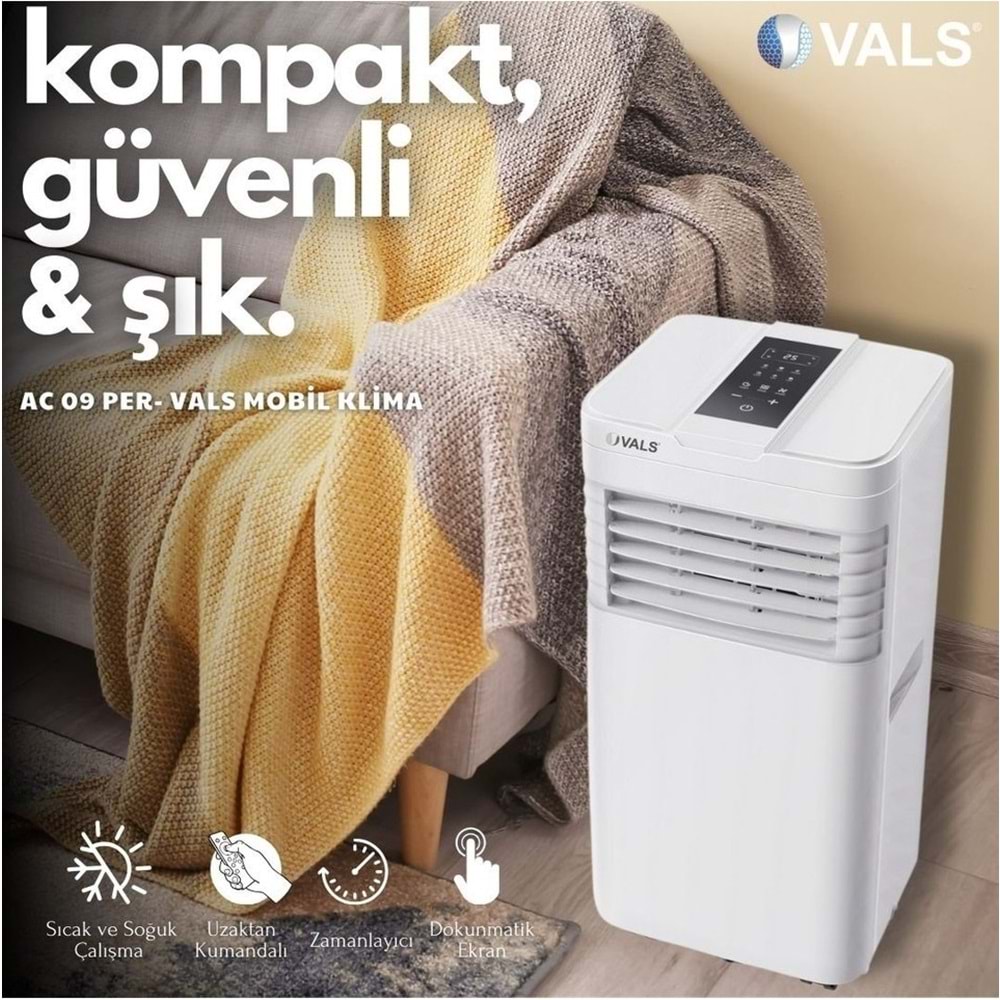 Vals AC 09 PER A++ 9000 BTU Mobil Klima