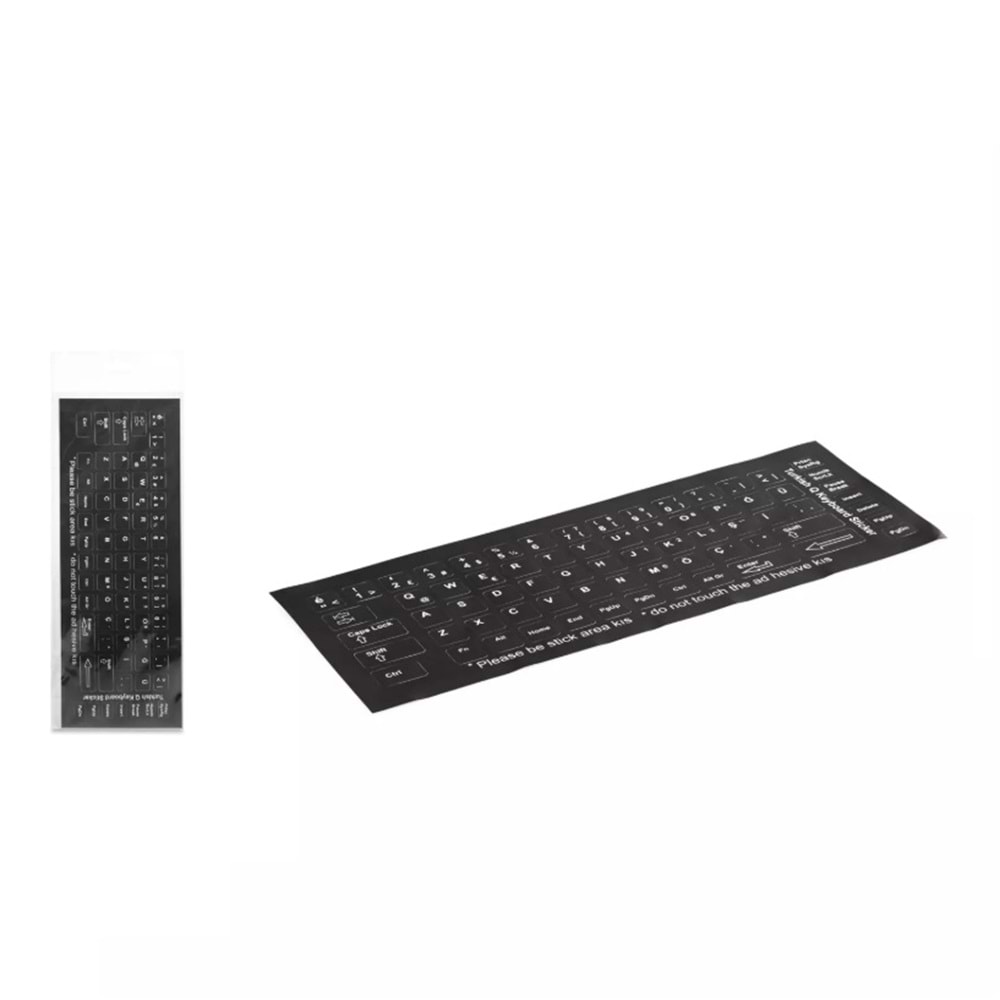 HADRON HDX8256 Klavye Sticker Tuş Takımı Türkçe Q - Siyah