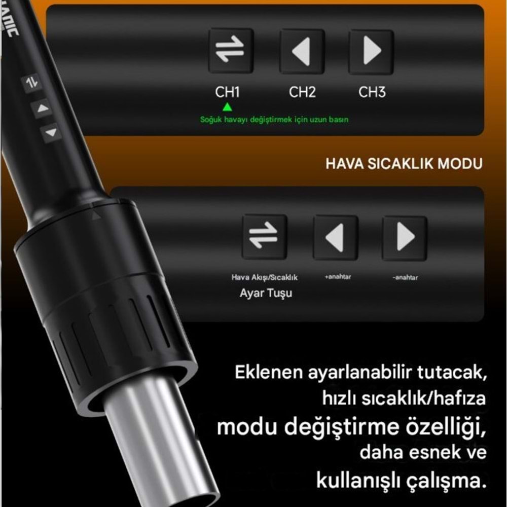 Mechanic AirNova 1200W Sıcak Hava İstasyonu