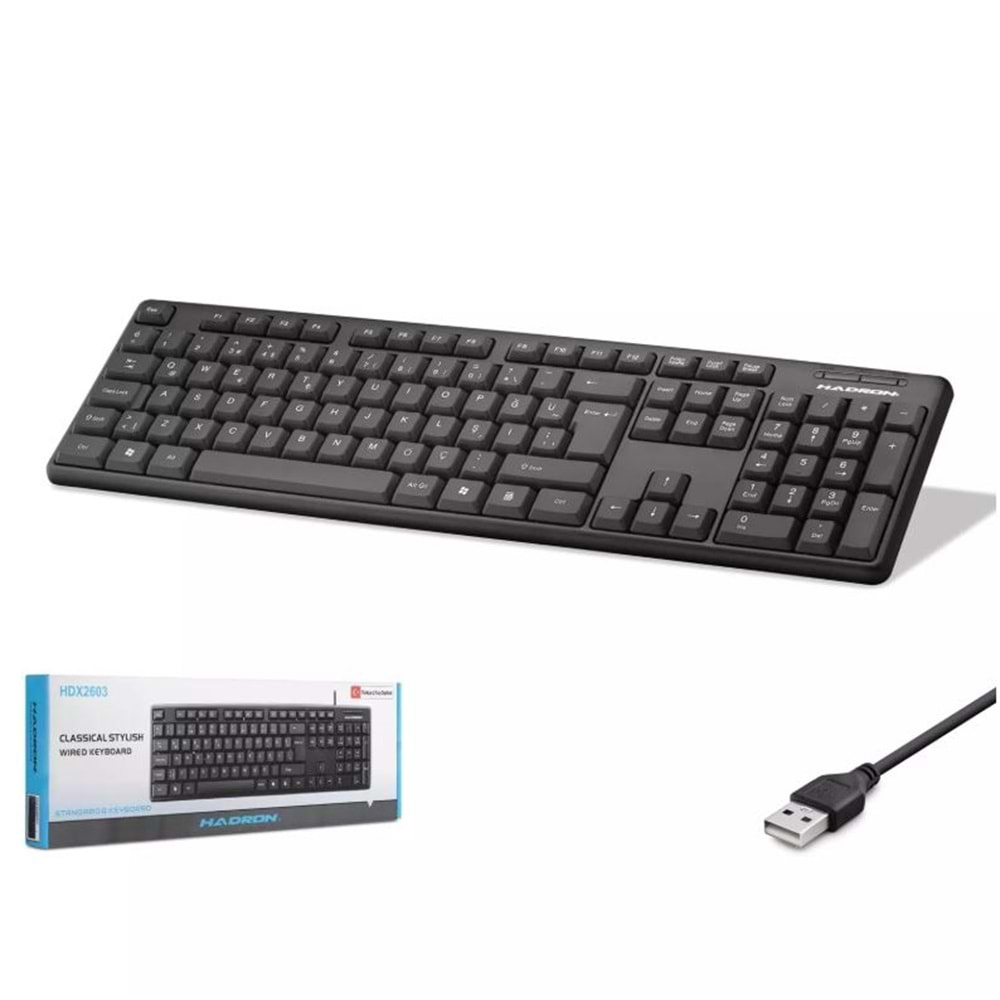 HADRON HDX2603 Standart Q Klavye - Siyah