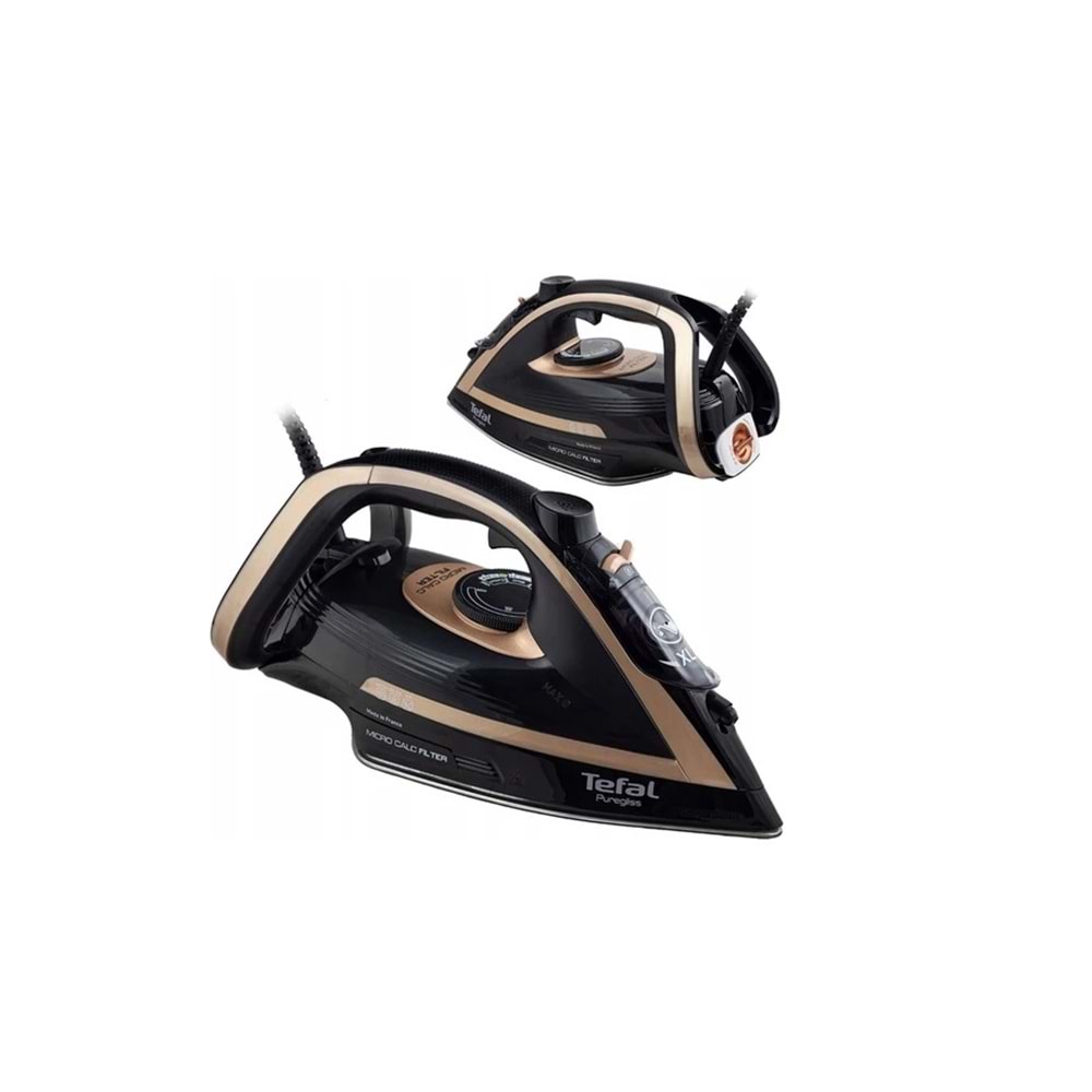 Tefal Fv8064 Puregliss 3000W Buharlı Ütü Durilium Tabanlı Otomatik Kapanma Özelliği ile Siyah