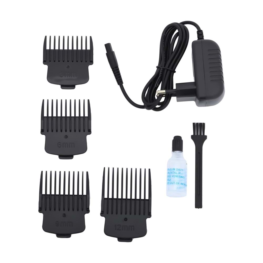 Powertec TR-558 Profesyonel Şarjlı Saç Sakal Ense T-bıçak Tıraş Makinesi