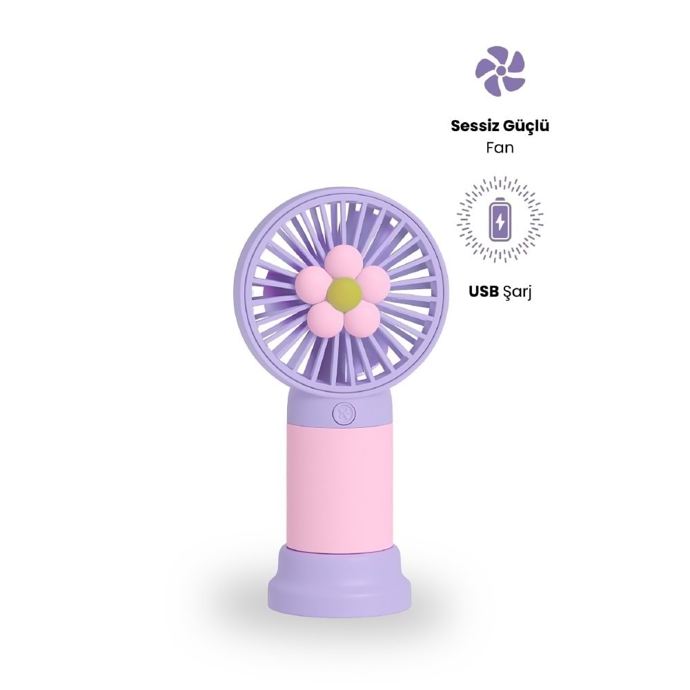 CRD MS-50 Mini Fan - Flower Pembe