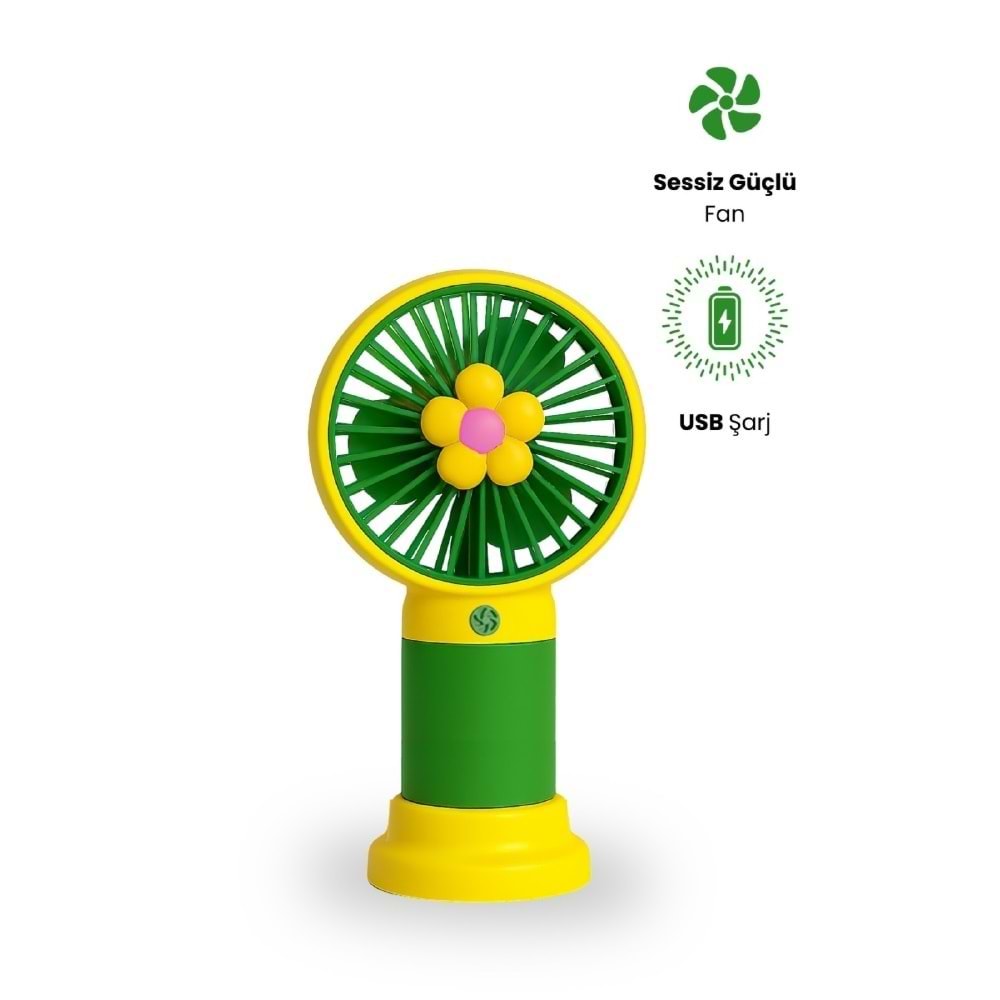 CRD MS-50 Mini Fan - Flower Sarı