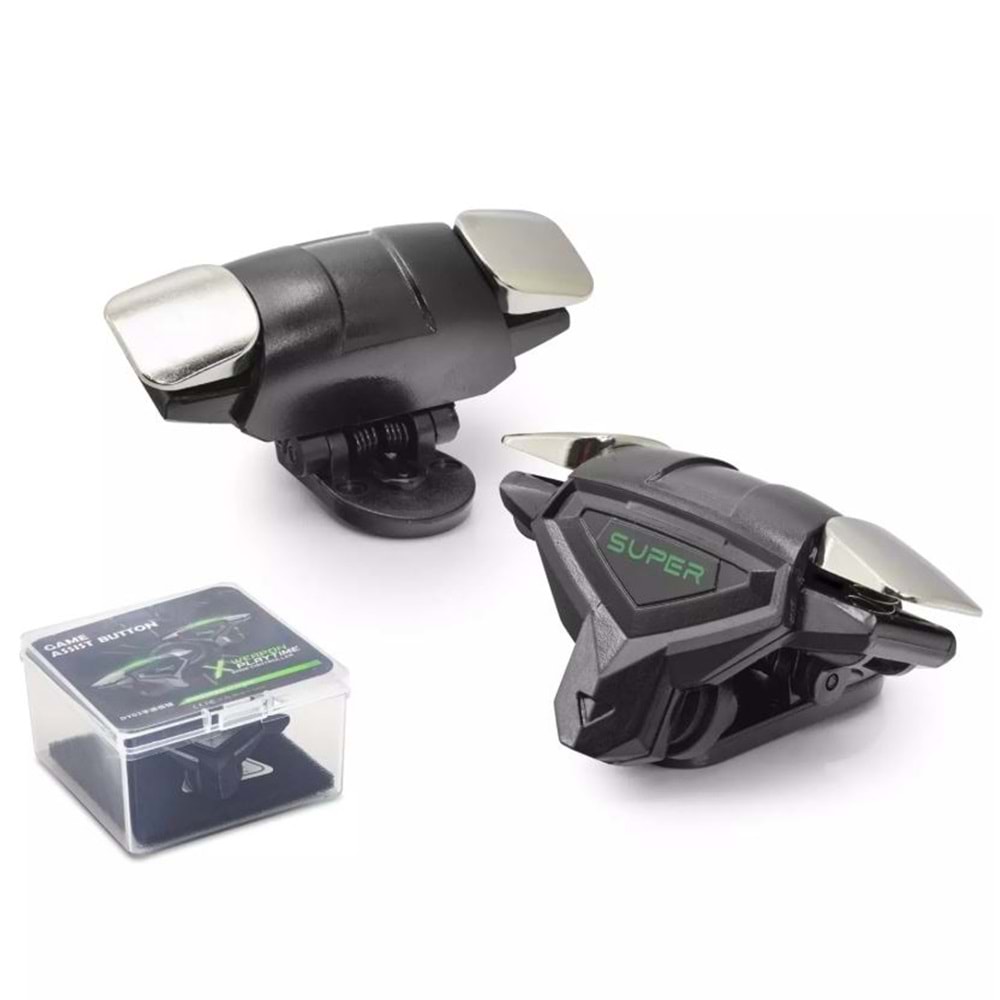 HADRON HDX3585 Profesyonel Mobil Oyun Tetiği L1 R1 Ateş Butonu PUBG CoD Uyumlu - Siyah