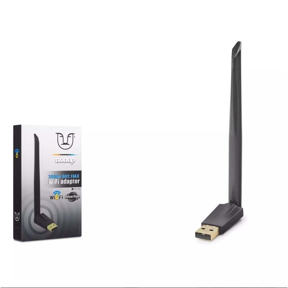 NONAP NODAR W118 USB WiFi Adaptör 300 Mbps Dahua DVR Destekli - Siyah