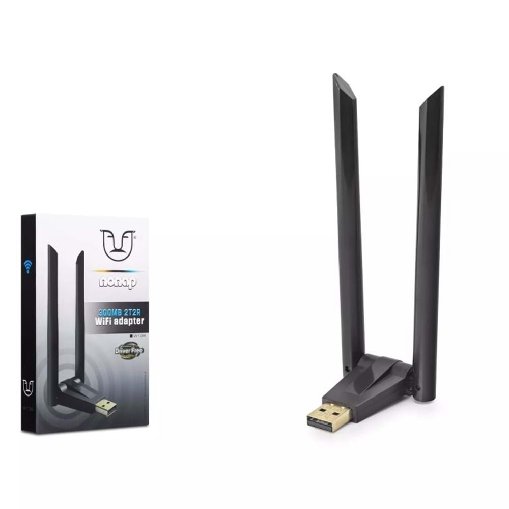 NODAR NONAP W136 USB WiFi Adaptör 300 Mbps Dahua DVR Destekli - Siyah