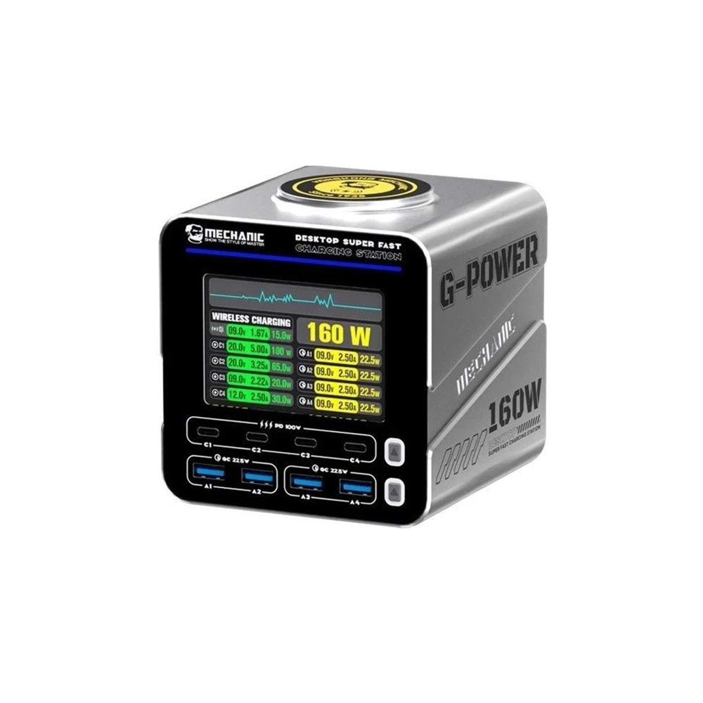 Mechanic G-Power 8 Port 160W Usb Çoklayıcı Port Tester