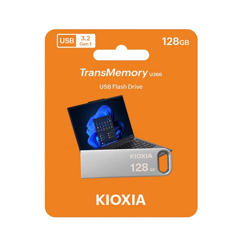 Kioxia 128GB U366 Metal Usb 3.2 Gen 1 Flash Bellek (LU366S128GG4) - Gri