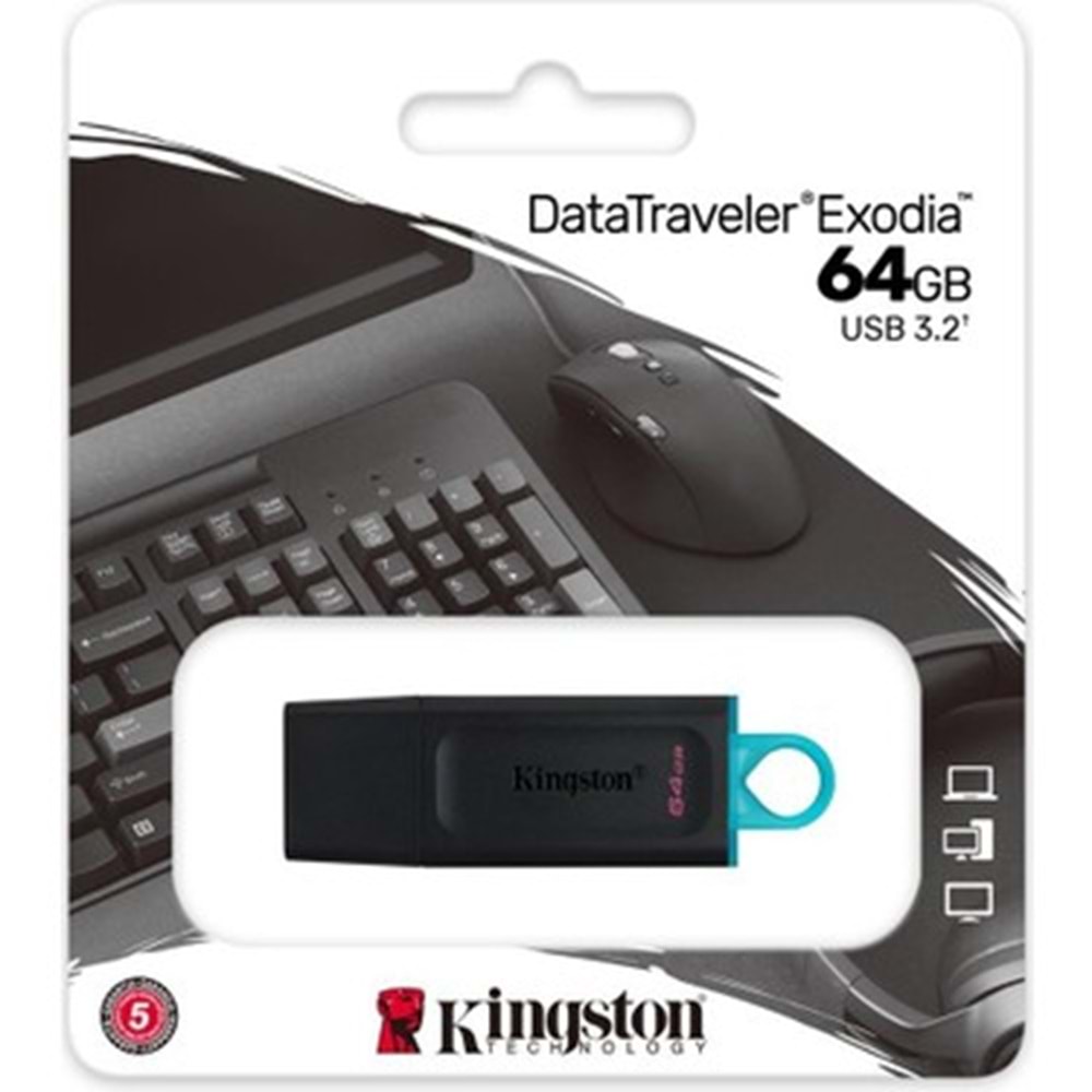Kingston 64 Gb Exodia Usb 3.2 Dtx/64gb Usb Bellek
