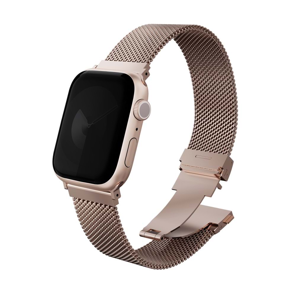 Uniq Apple Watch Ultra 41mm Dante Pro Çelik Örgü Kordon - Rose