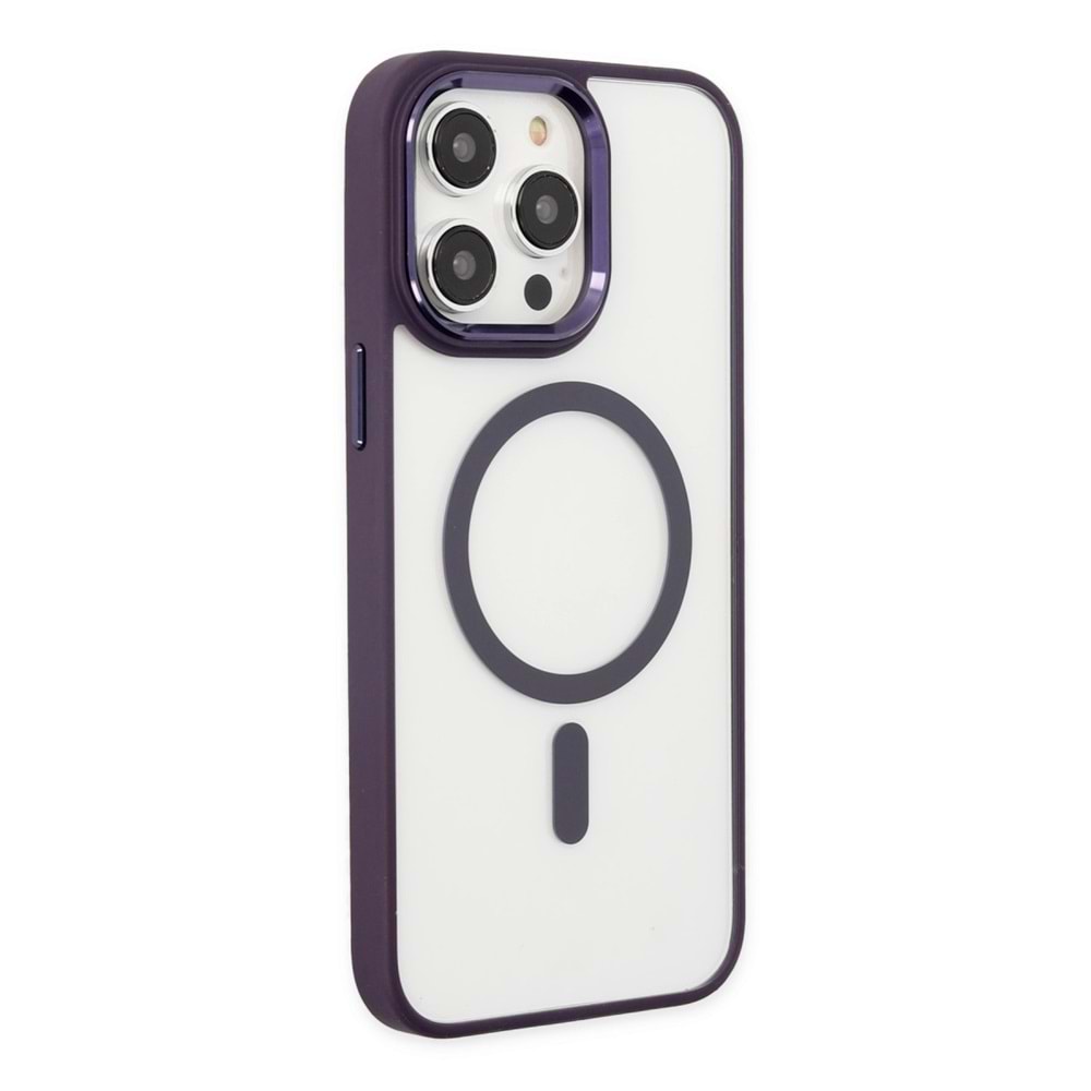 Newface Apple iPhone 15 Pro Kılıf Room Magneticsafe Silikon - Mavi