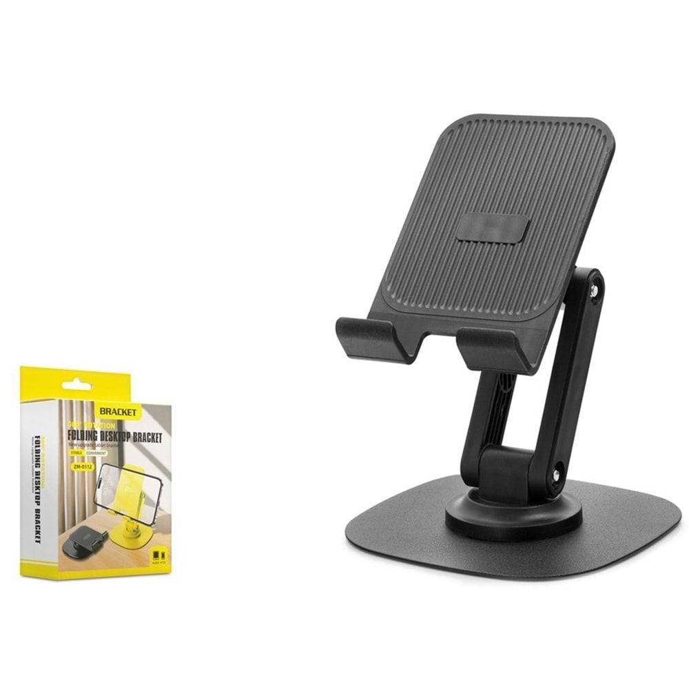 HADRON HDX8024 Ayarlanabilir Katlanabilir Telefon Standı 360° Döner Siyah