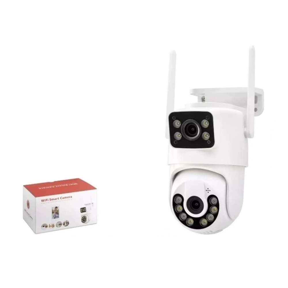 NODAR X5-TECH RX-29AI Wi-Fi Speed Dome IP Güvenlik Kamerası 2 x 3MP iCSee PTZ Beyaz