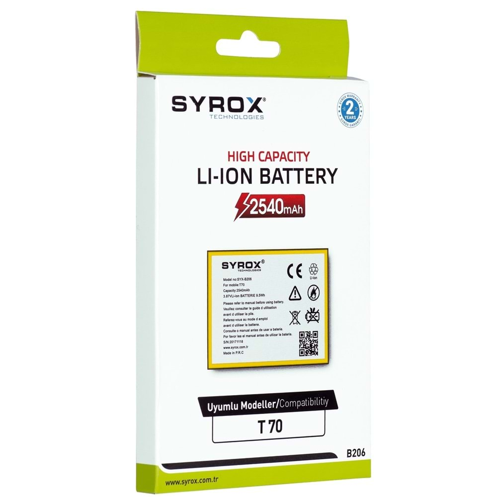 Syrox T70 Batarya B206