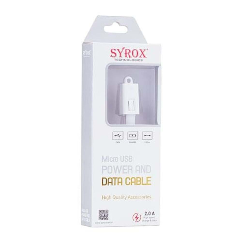 Syrox Kablo S6/S7 0,2 Cm 2.0 A (P.Bank Cable Yassı) C19