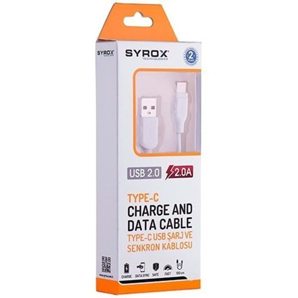 Syrox C69 2.0A Type-C Powerbank & Data Kablo 0.25M