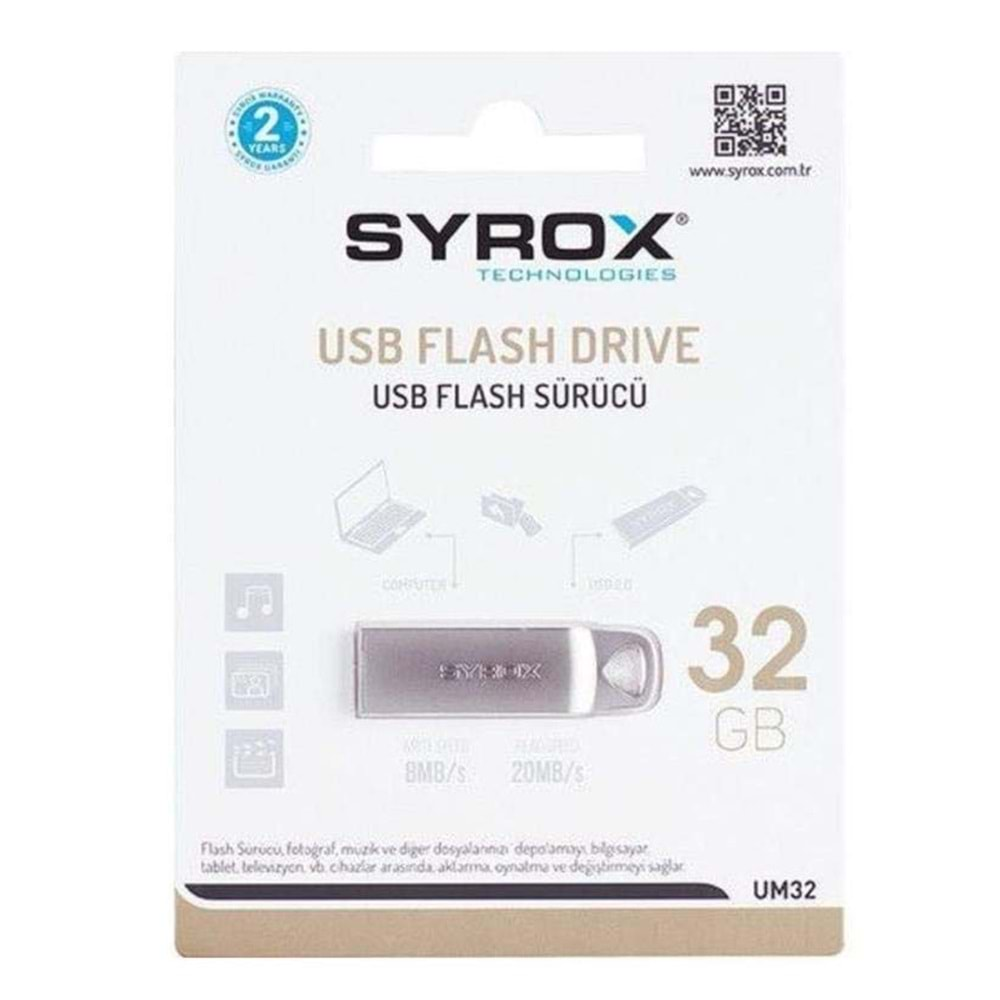 Syrox 32 Gb 2.0 Metal Usb Bellek Um32