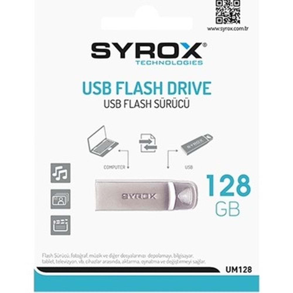 Syrox 128 Gb 2.0 Metal Usb Bellek Um128