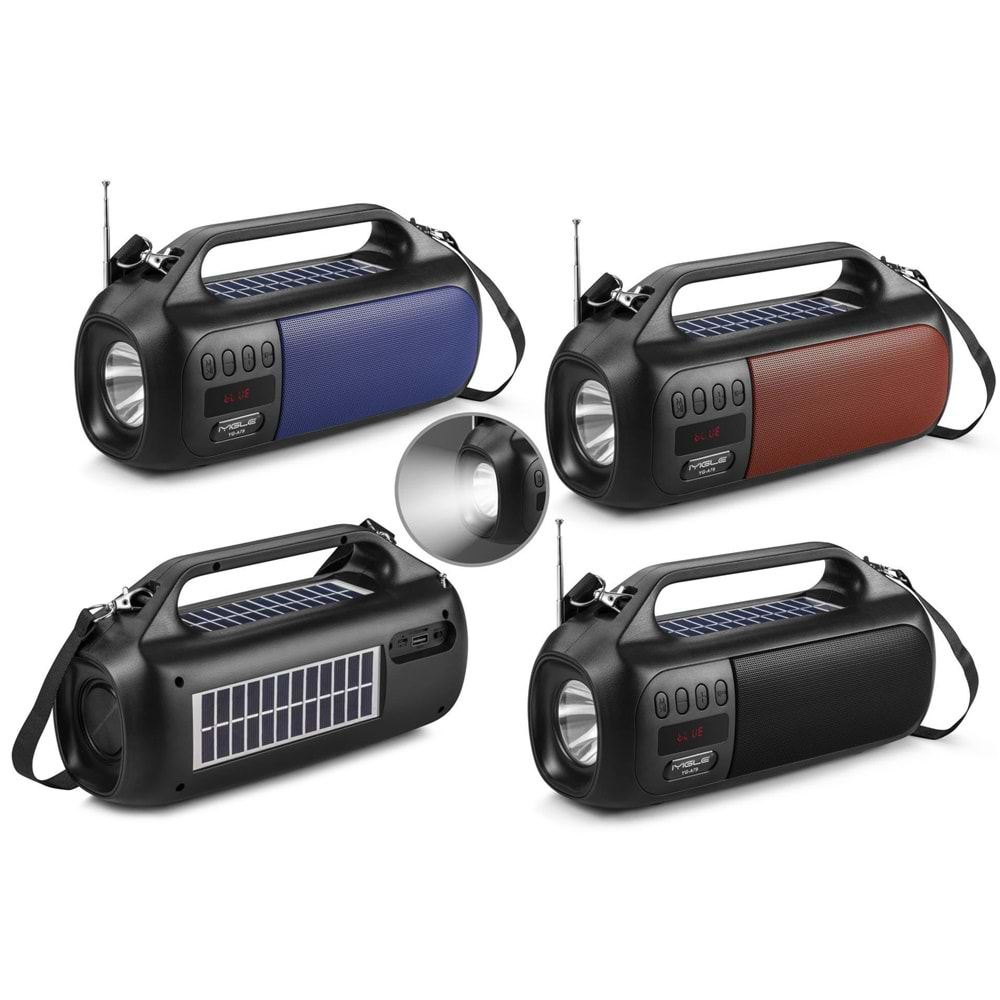 Concord YGA79 Solar(Güneş) Enerji FM Radyo Bluetooth Hoparlör - Siyah