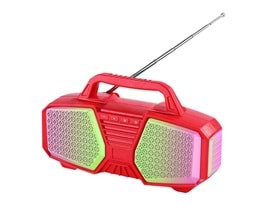 Concord C8231 Fm Radyolu Usb & Aux & Sd Kart Girişli Işıklı Bluetooth Hoparlör - Kırmızı
