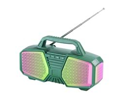 Concord C8231 Fm Radyolu Usb & Aux & Sd Kart Girişli Işıklı Bluetooth Hoparlör - Yeşil