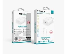 Tonex İOS25W Type-c To Type-c 25W 3.4A Yeni Nesil Şarj Cihazı