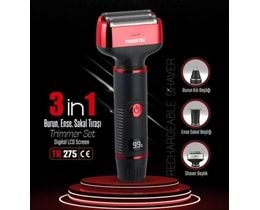 Powertec TR-275 3in1 Sakal Kulak Burun Tıraş Makinesi