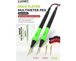 LUOWEI LW-315 1000V / 20A Profosyonel Paslanmaz Çelik İnce Uçlu Prob Kablo