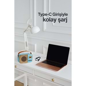 Concord M24 Şarjlı Bluetooth Hoparlör 5W Mini Radyo Sd Kart Usb Girişli Ses Bombası - Mavi