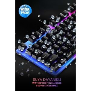 CONCORD C-67 Kablolu Gaming Işıklı Standart Q Klavye & Mouse Türkçe