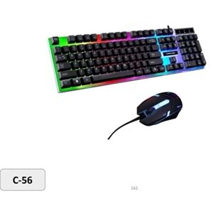 Concord C-56 Isikli Oyuncu Mouse Klavye Seti