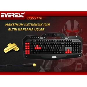 Everest Rampage Dlk-5110 Siyah Usb Makrolu Gaming Q Multimedia Klavye