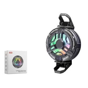 Hadron S38 Manyetik Klipsli Telefon Soğutucu Fan Rgb Isı Göstergeli Siyah